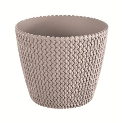 Maceta Redonda 5l Prosperplast Splofy De Plastico En Color Mocca, Ø21,8 X 18,4 Cm