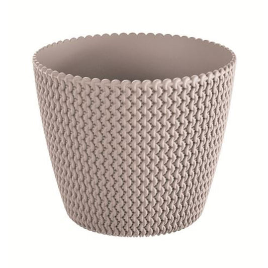 Maceta Redonda 28,2l Prosperplast Splofy De Plastico En Color Mocca, Ø39,1 X 33 Cm_0