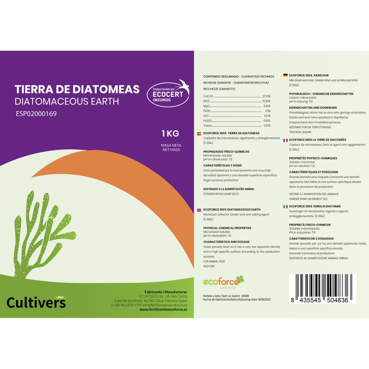 Tierra De Diatomeas Micronizada Cultivers 1 Kg_3