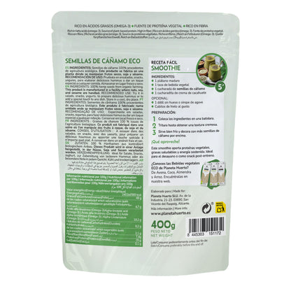 Sementes de cânhamo descascadas ECO Planeta Huerto 400 g