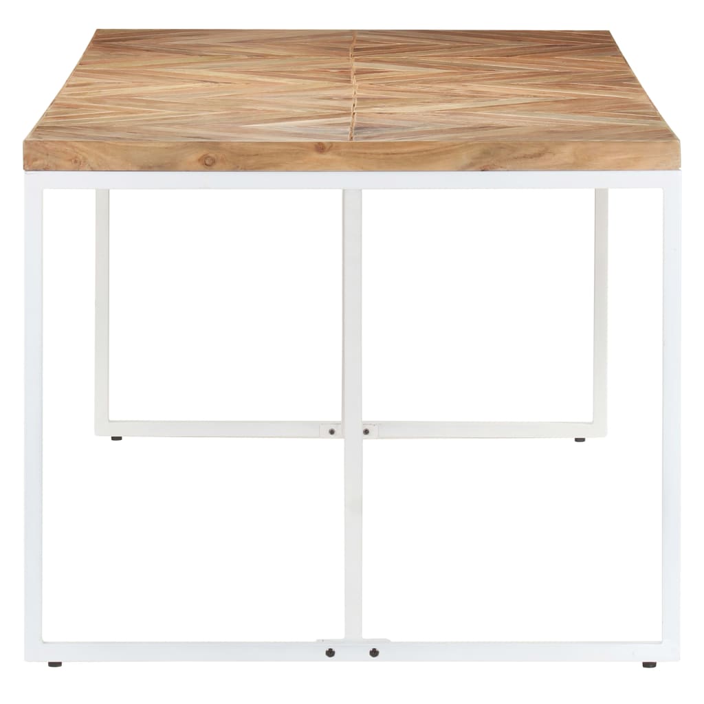 Mesa De Comedor Madera Maciza De Acacia Y Mango 200x90x76 Cm_1