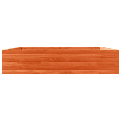 Jardinera De Madera Maciza De Pino Marrón Cera 110x110x23 Cm_4