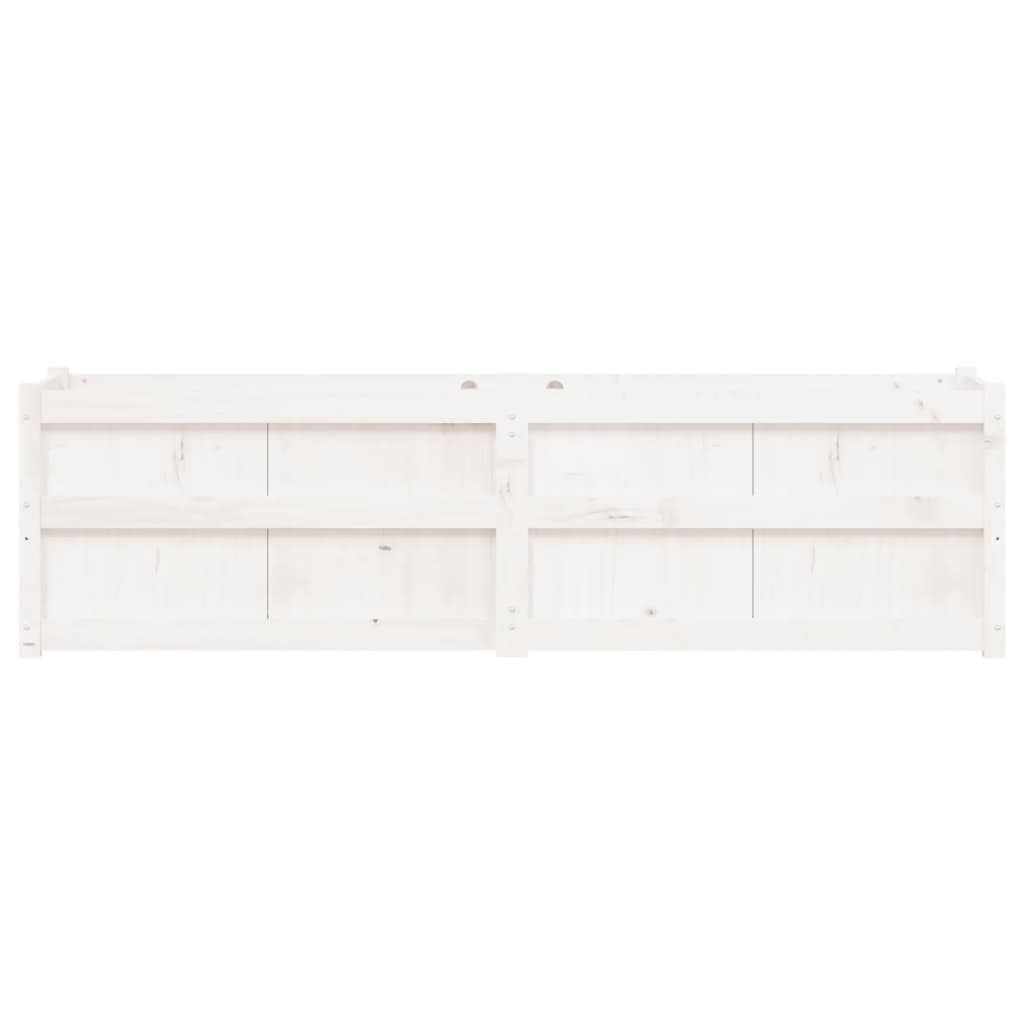 Jardinera De Madera Maciza De Pino Blanca 180x50x50 Cm_4