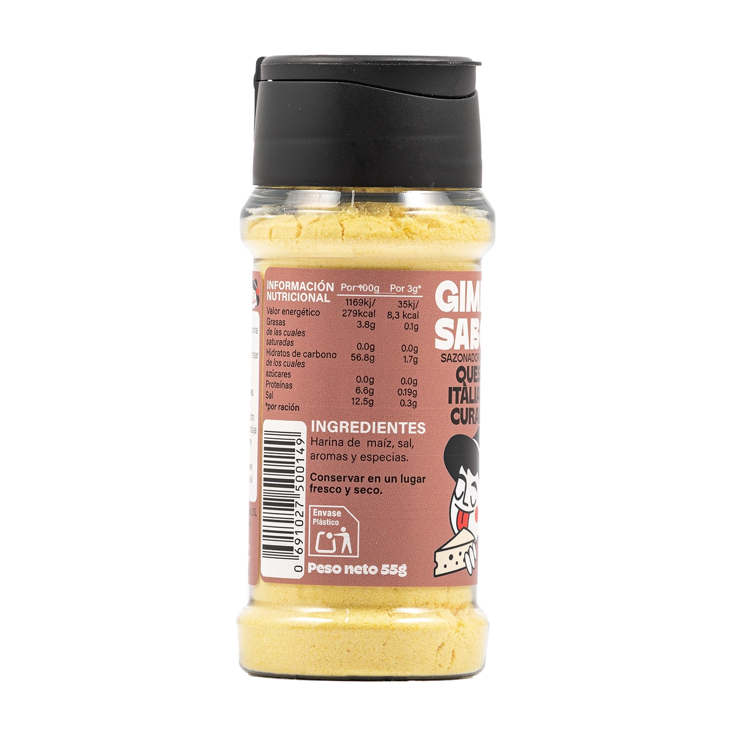 Sazonador Vegetal Sabor A Queso Parmesano 55g | Sin Gluten, Sin Alérgenos | Gimme Sabor_1