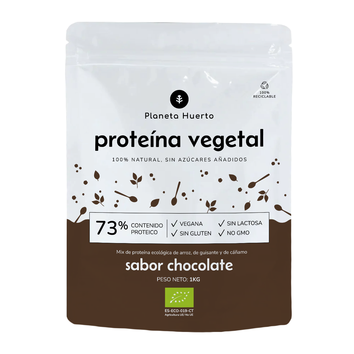Proteína Vegetal Orgânica 73% Planeta Huerto Chocolate 1Kg