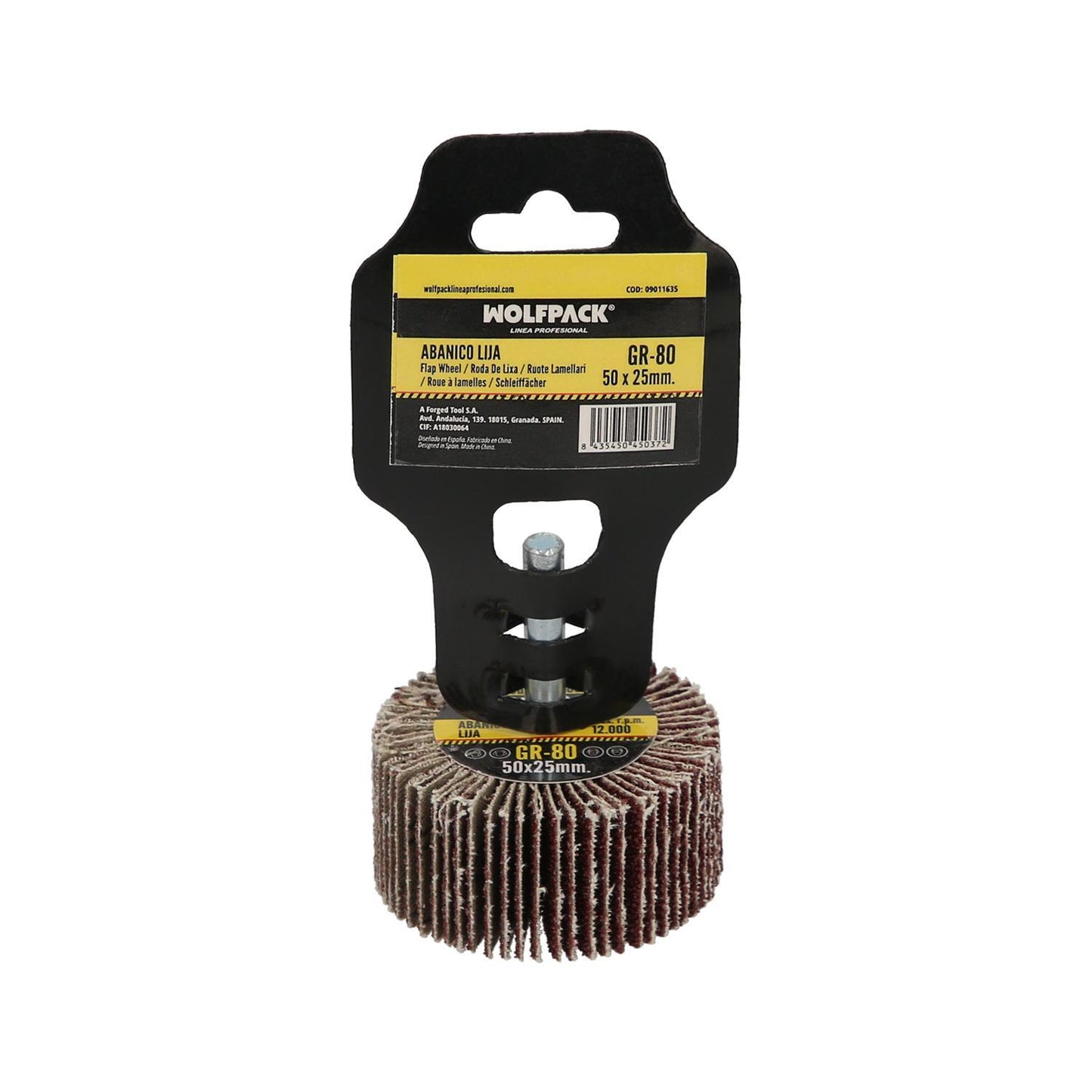 Abanico Lija Grano 80 Medida Ø 50 X 25 Mm. Disco Abrasivo Laminas, Ruedas Mil Hojas, Ruedas Abrasivas,lijado,desbaste,pulir_3