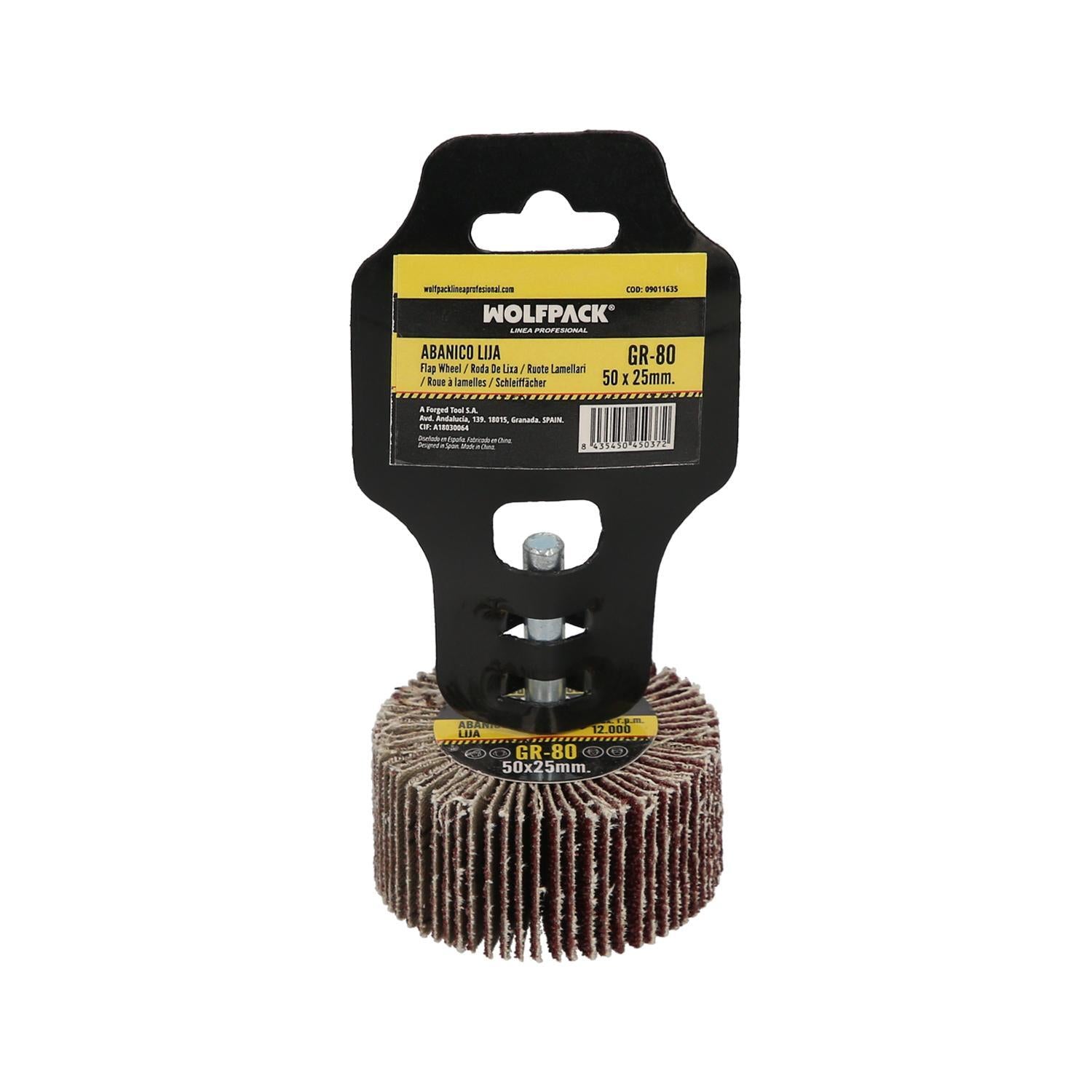 Abanico Lija Grano 80 Medida Ø 50 X 25 Mm. Disco Abrasivo Laminas, Ruedas Mil Hojas, Ruedas Abrasivas,lijado,desbaste,pulir_3