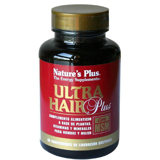 Ultra Hair Plus com MSM Nature's Plus, 60 comprimidos