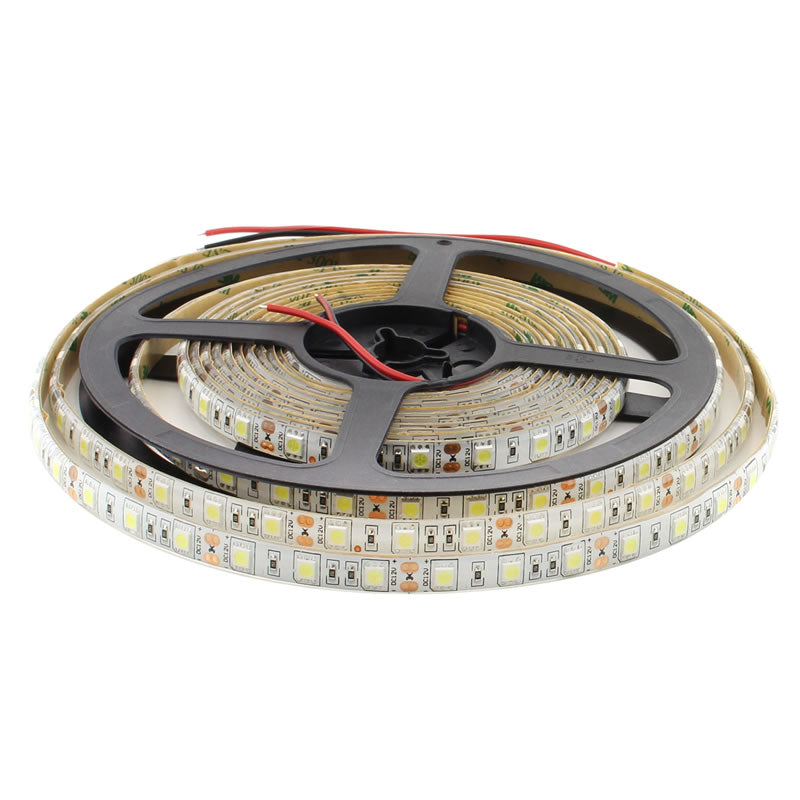 Tira Led Monocolor Hq Smd5050, Dc12v, 5m (60 Led/m), 72w, Ip65, Blanco Cálido_2