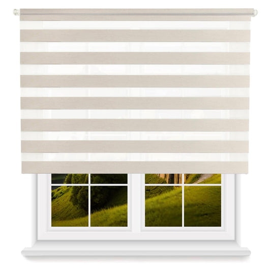 Estor Efecto Lino 140x180cm Enrollable Día/noche Wellhome_0