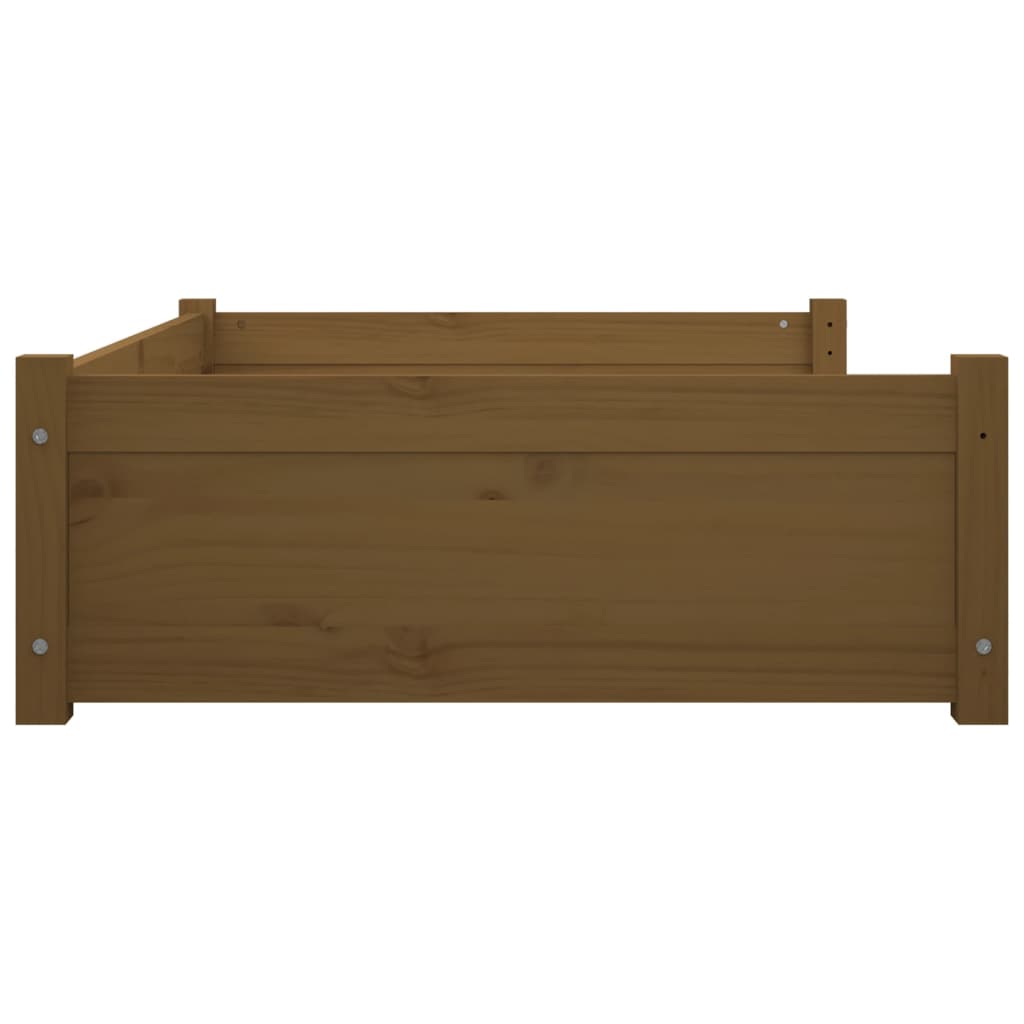 Vidaxl Cama Para Perros Madera Maciza Pino Marrón Miel 95,5x65,5x28 Cm_5