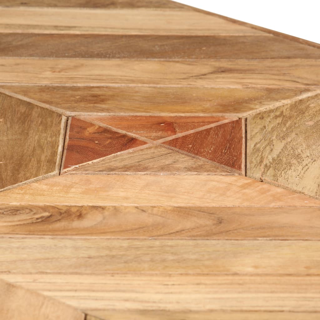Mesa De Comedor De Madera Maciza De Mango Y Acacia 140x70x76 Cm_3