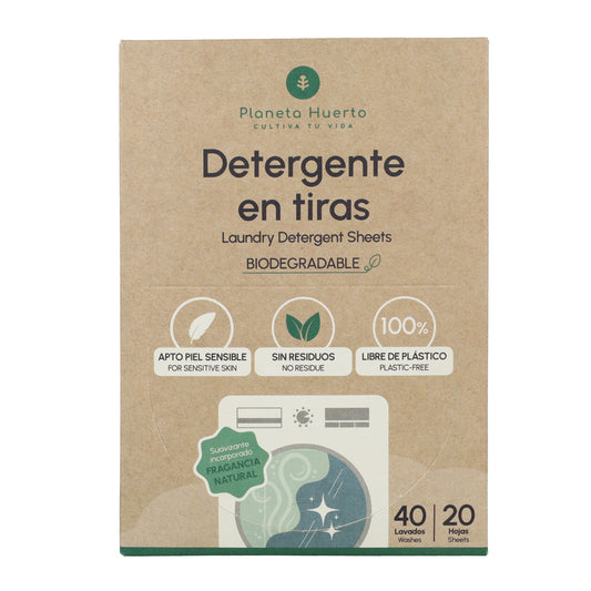 Detergente e amaciador Eco-Strips Planeta Huerto 40 lavagens