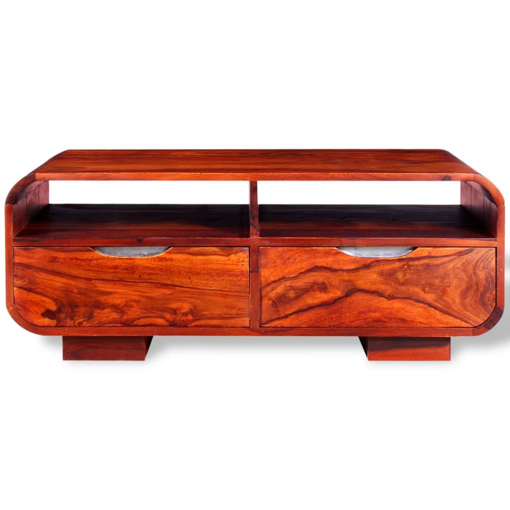 Mesa De Centro De Madera Maciza De Sheesham 90x40x35 Cm_4