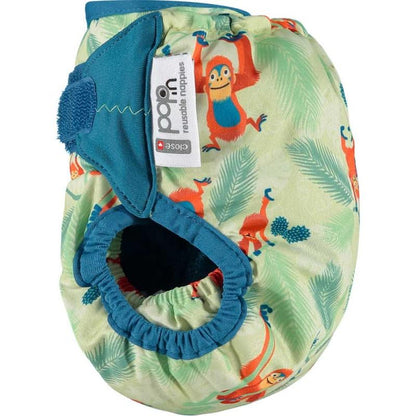 Fralda reutilizável de bambu com velcro pop-in Orangutan Close Parent
