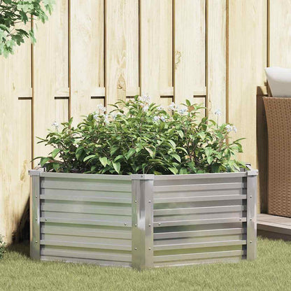 Arriate De Acero Galvanizado Plateado 129x45 Cm_1