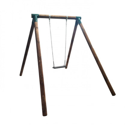 Columpio Individual De Madera Redonda Masgames Fuji Adultos Caucho Y Cadenas._1