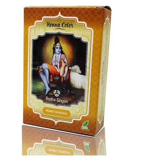 Pó de Henna Loiro Dourado Radhe Shyam 100g