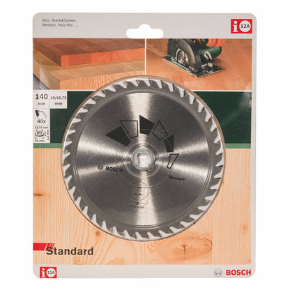 Lâmina de serra circular padrão Bosch 140 x 20/12,7 mm 40 dentes