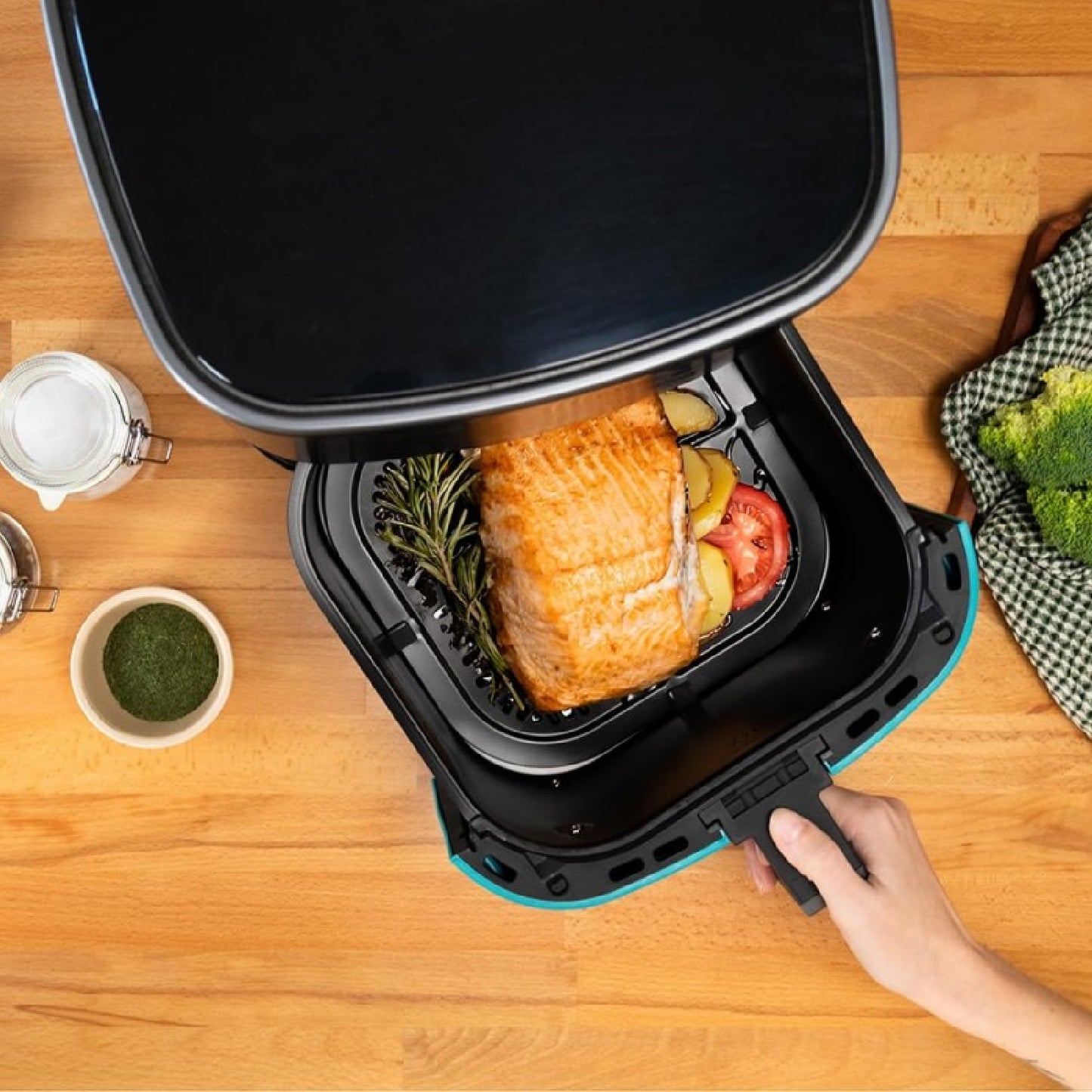 Freidora De Aire Sin Aceite De 5'5l Cecofry Fantastik Inox 5500 Pack 1500w, Tecnología Perfectcook, 9 Modos De Cocinado, Táctil, Regulable 80-200gra_2