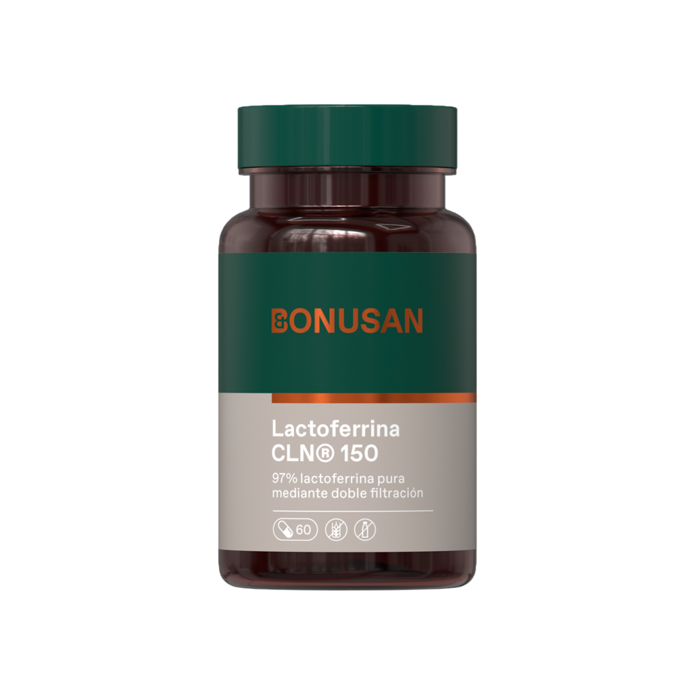 Embalagem 2x Lactoferrina 150 mg, Bonusan, 60 cápsulas vegetais