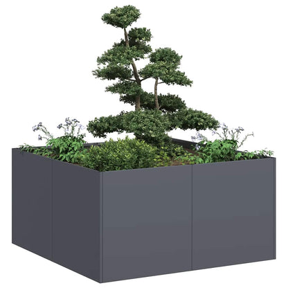 Jardinera De Acero Laminado En Frío Antracita 80x80x40 Cm_1