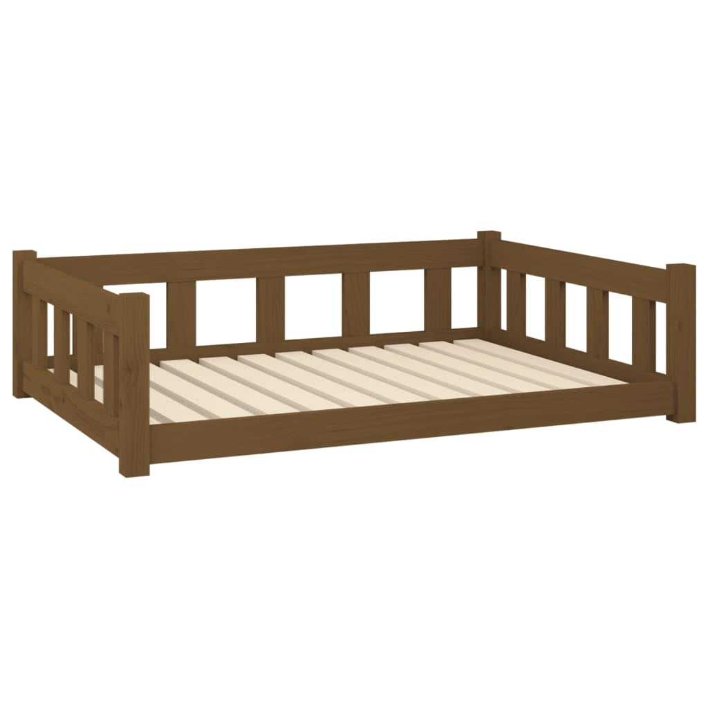 Vidaxl Cama Para Perros Madera De Pino Marrón Miel 105,5x75,5x28 Cm_0