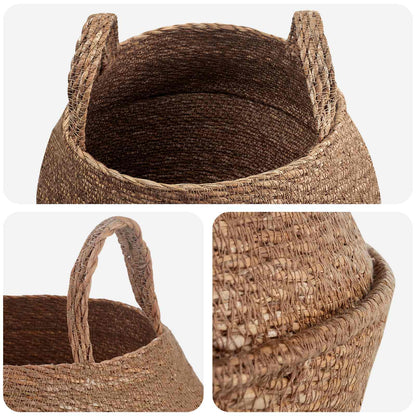 Maceta Con Asas 2 Uds. Natural Ø 32 X 32 Cm 100% Hierba Marina_3