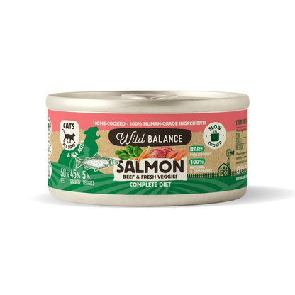 Wild Balance Salmão e Carne Barf Lata para Gatos 120g