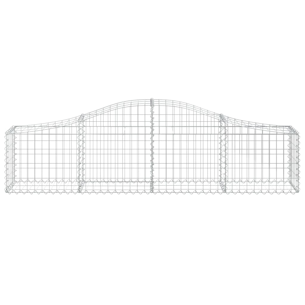 Cestas De Gaviones 2 Uds Forma De Arco Hierro 200x30x40/60 Cm_3