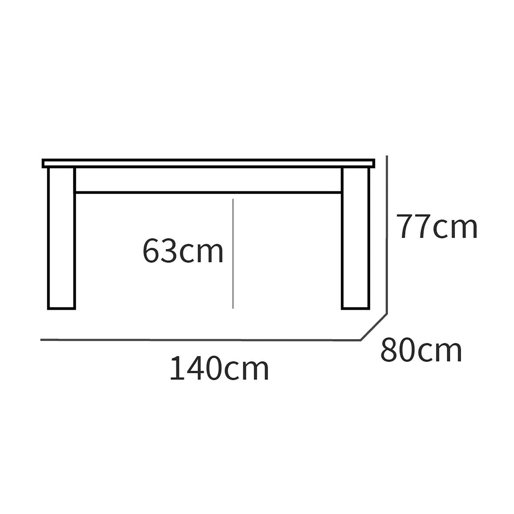 Mesa Comedor Madera, Salón O Cocina Para 4 - 6 Personas 77x140x80 Cm, Muebles Diseño Moderno, Briebe, Opal, Blanco_4