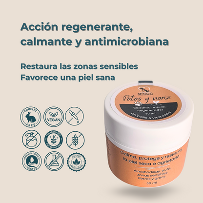 Bálsamo natural para el cuidado e hidratación de las almohadillas y la nariz de perros y gatos – 50 ml_5