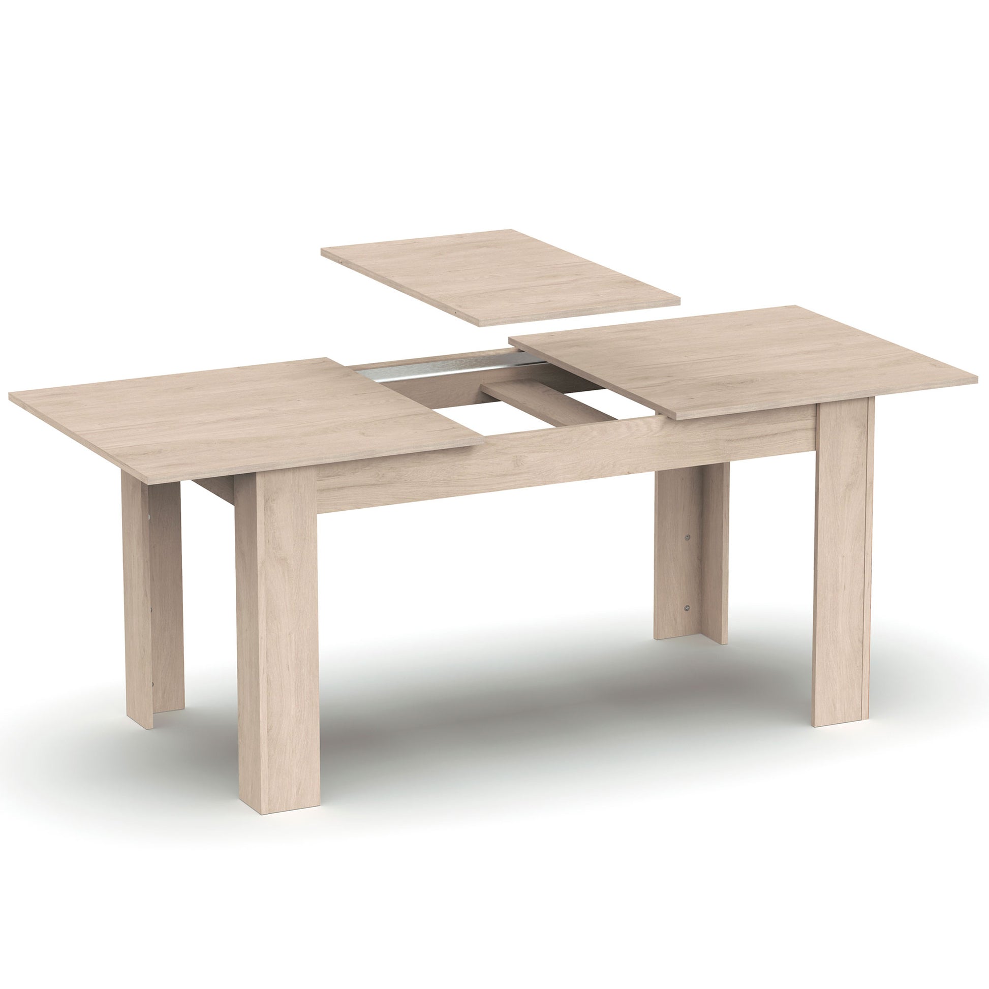 Mesa Comedor Extensible, Salón O Cocina Hasta 10 Personas 77x140-195x80 Cm, Diseño Moderno, Briebe, Opal, Madera_2