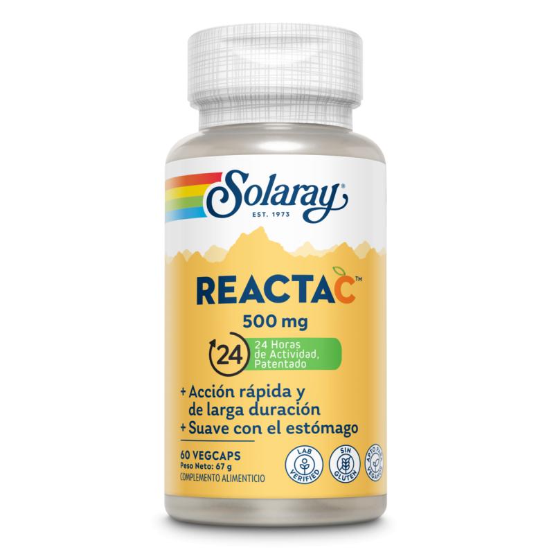 Reacta C 500 mg Solaray, 60 cápsulas