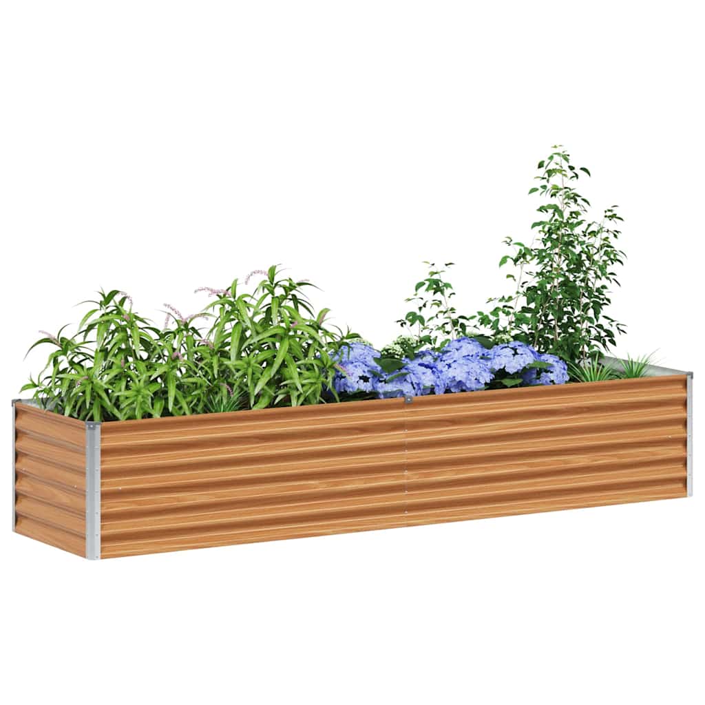Arriate Elevado Marrón Claro 195 X 50 X 36 Cm Acero Galvanizado_2