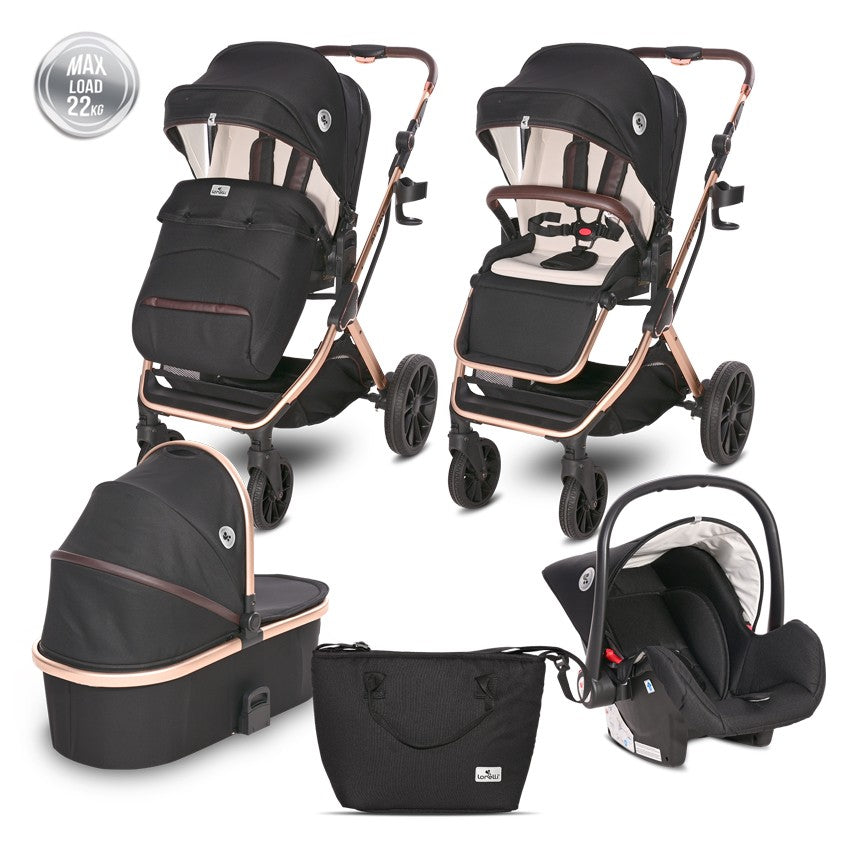 Carrito De Bebé Trio Glory Hasta 22 Kg Black Diamond_0