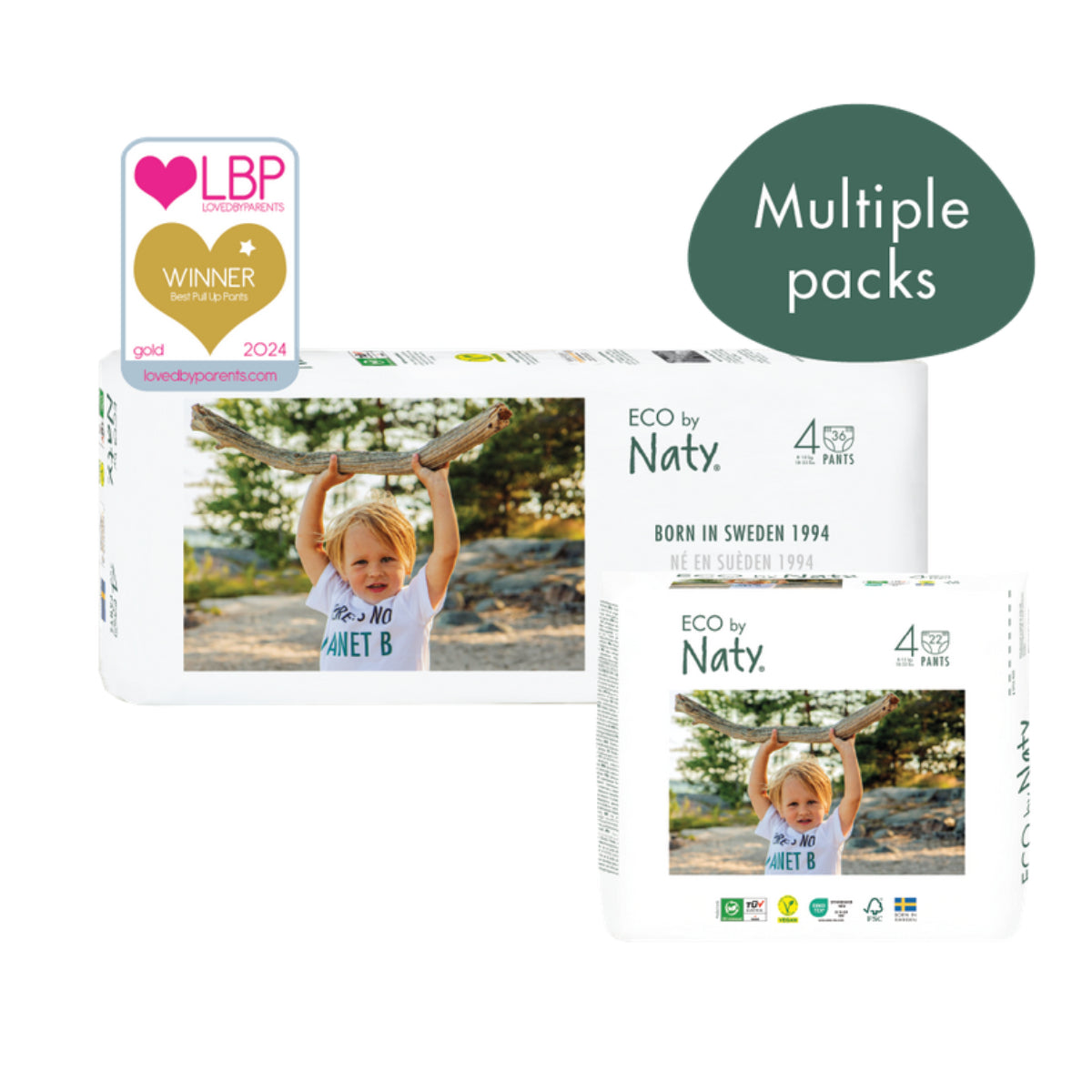 Pack Fraldas e Calcinhas nº 4 Naty 8-15 kg 44 unidades