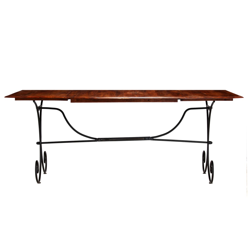 Mesa De Comedor Madera Maciza Acabado Miel 200x100x76 Cm_1