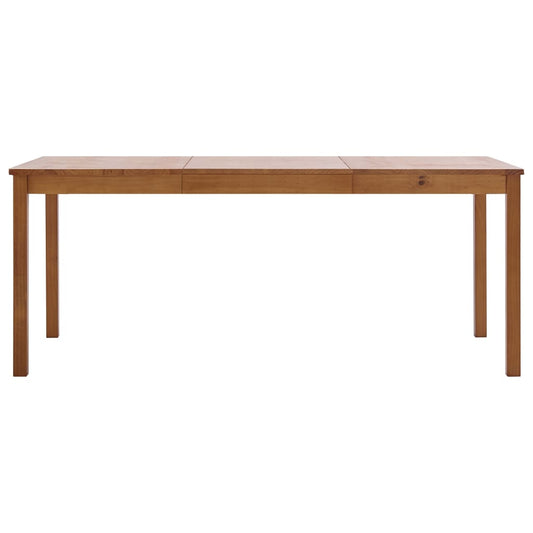Mesa De Comedor De Madera De Pino Marrón Miel 180x90x73 Cm_0
