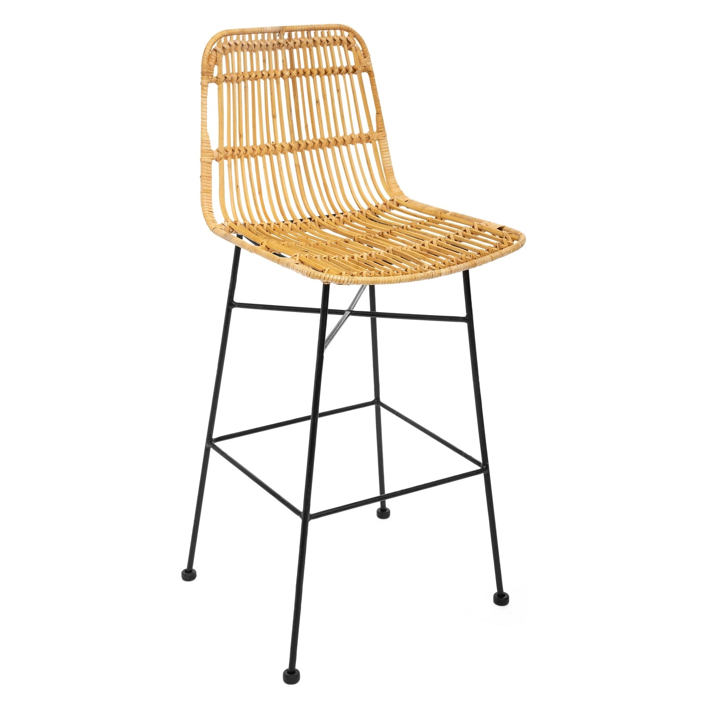 Well Home - Silla De Bar 'kubu', Metal Y Ratán_0