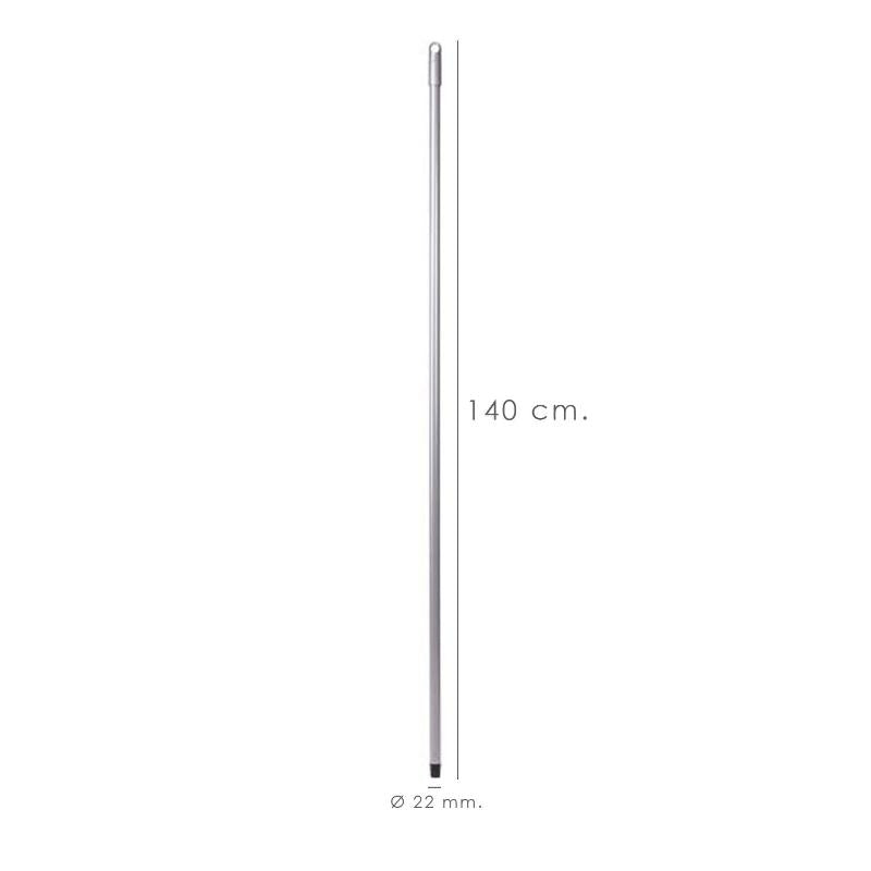 Mango Universal Metalico Forrado Con Rosca  Para Cepillos / Fregonas Domesticos Ø 22 X 1400 Mm._1