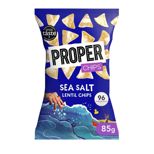 Nachos de lentilhas sal marinho Proper 85 g