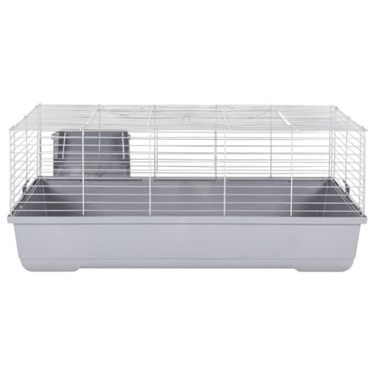 Vidaxl Jaula De Animales Pequeños Polipropileno Metal Gris 100x53x46cm_4