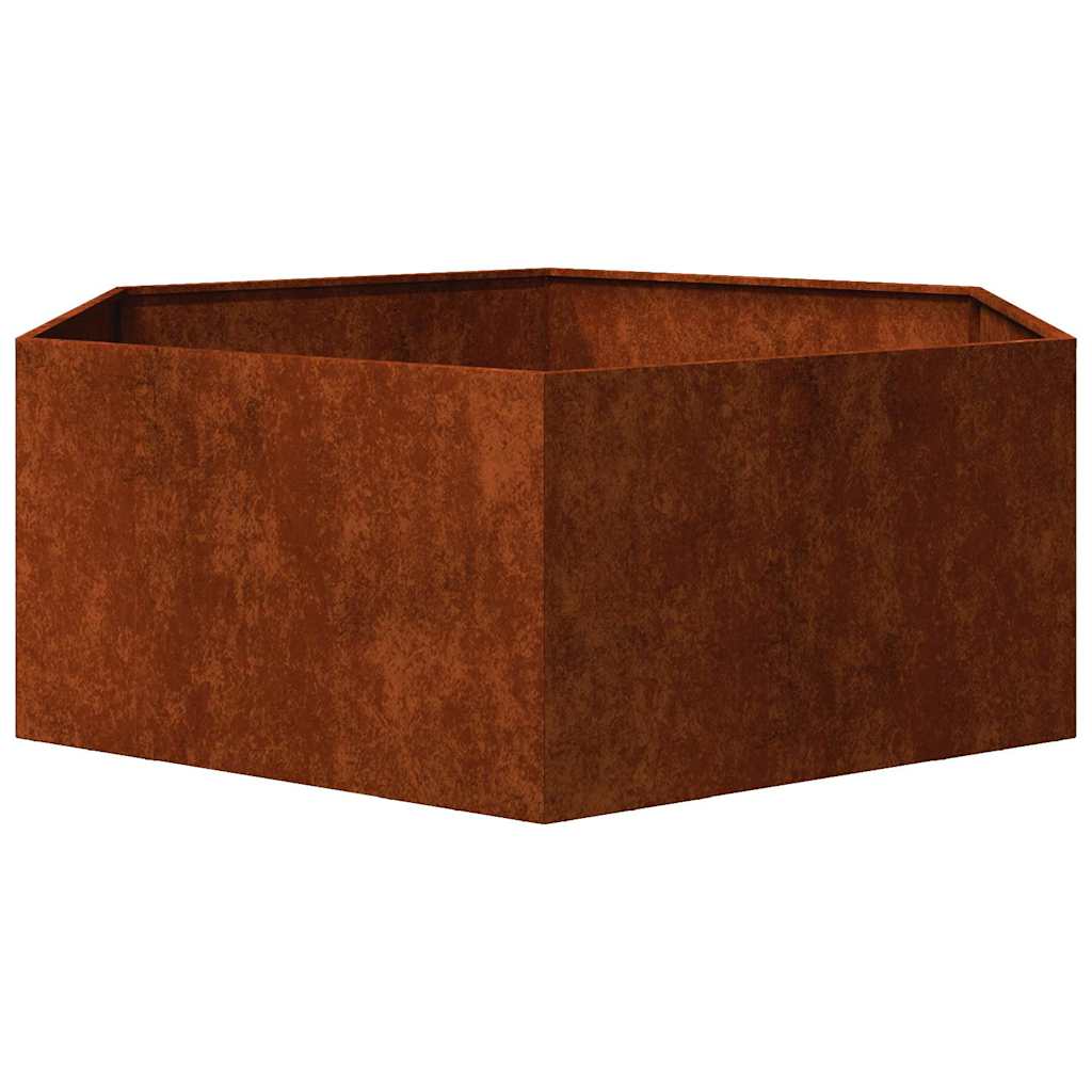 Jardinera De Acero Corten Oxidado 138x120x45 Cm_4