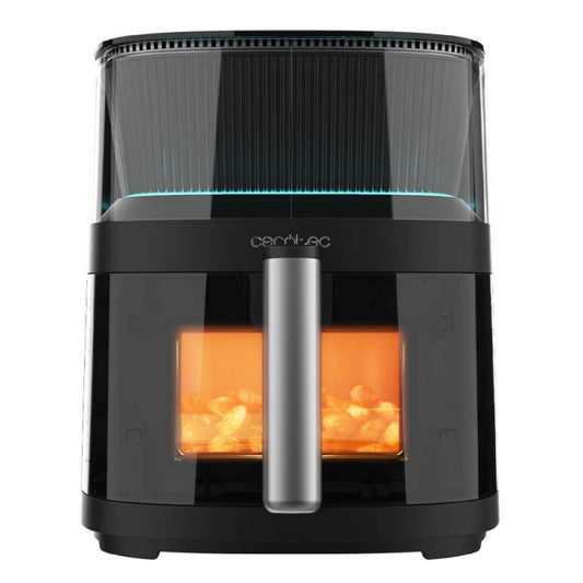 Freidora De Aire Sin Aceite De 5 L Cecofry Neon 5000 Air Fryer. 1500w, Spray De Agua, Ventana, Luz Interior, Tecnología Perfectcook, 10 Menús, Panel_0