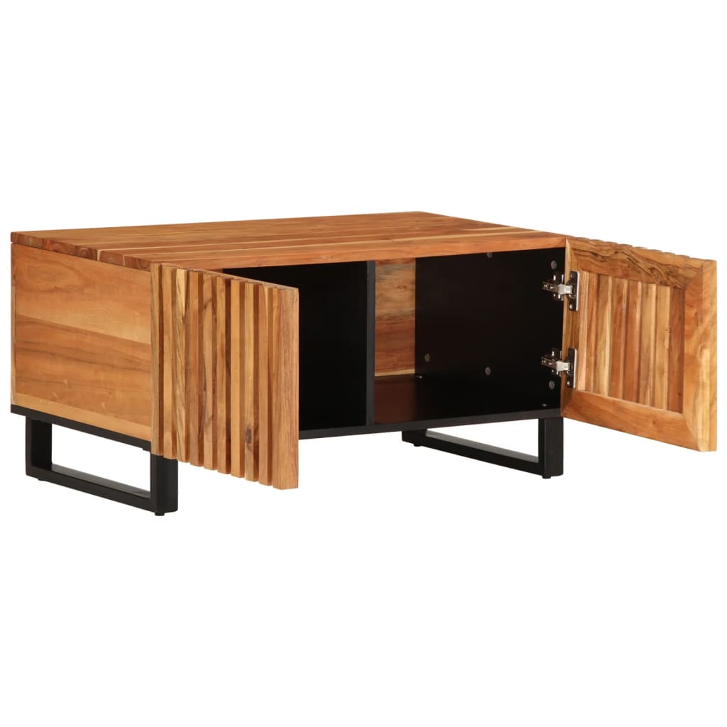 Mesa De Centro Madera Maciza De Acacia 80x51x40 Cm_3