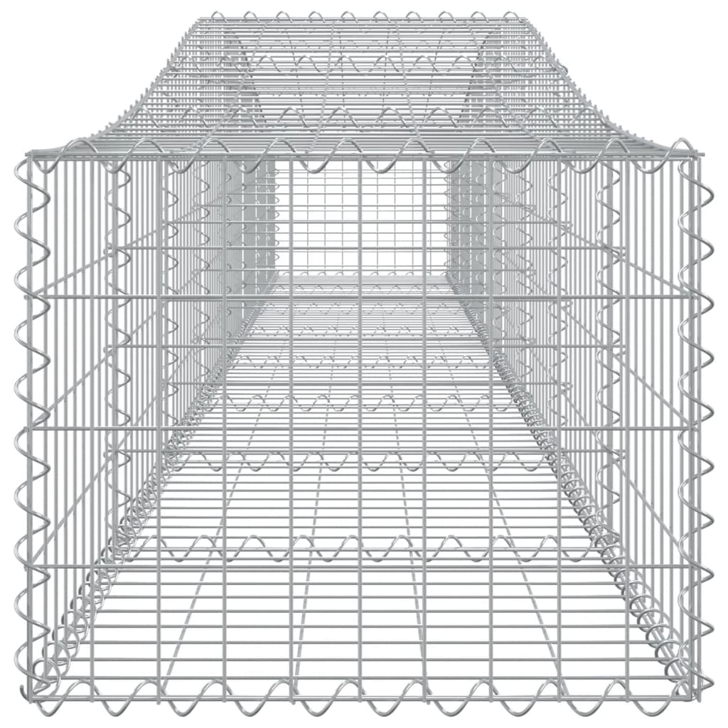 Cestas De Gaviones 2 Uds Forma De Arco Hierro 400x50x40/60 Cm_4