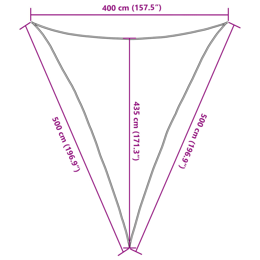 Vidaxl Toldo De Vela Hdpe Color Crema 160 G/m² 4x5x5 M_2