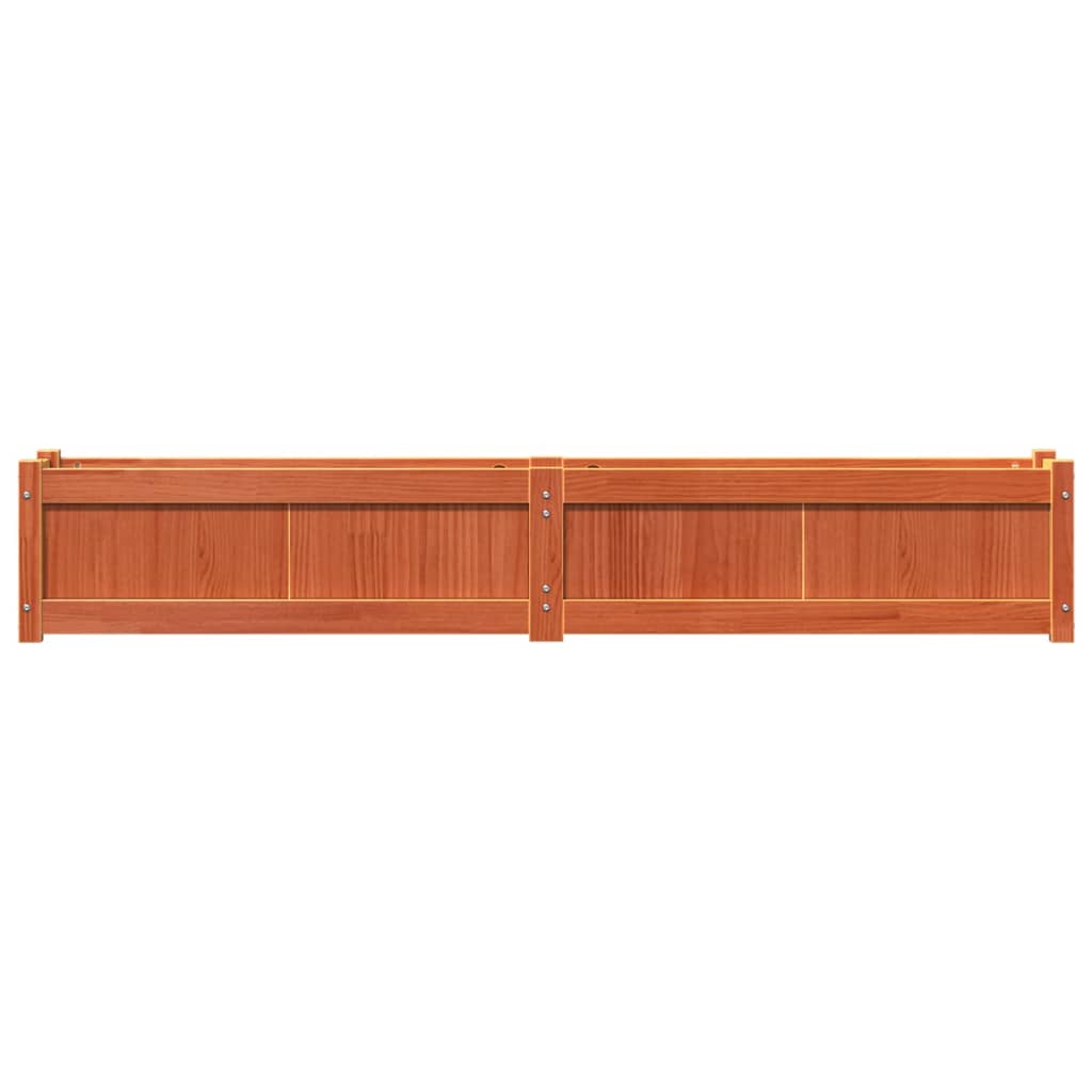 Jardineras De Exterior 2 Uds Madera Maciza De Pino Marrón Cera_5