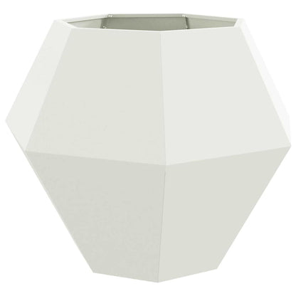 Jardinera 2 Uds. Blanco 100 X 100 X 80 Cm Acero_4